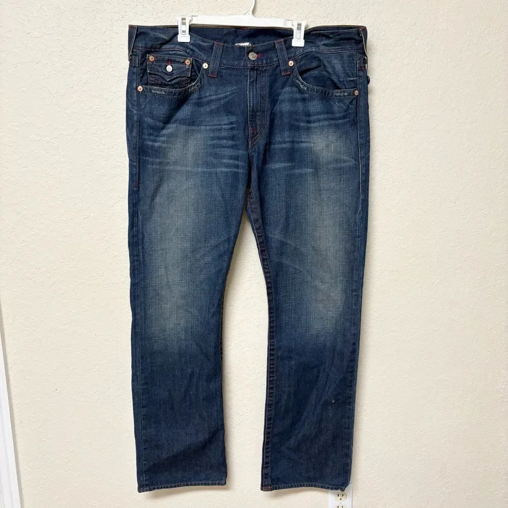 True Religion Straight Jeans 100% Cotton Made in USA Men’s Flap Pocket Size 40